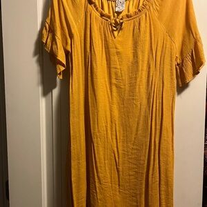 Yellow Short Sleeve Dress